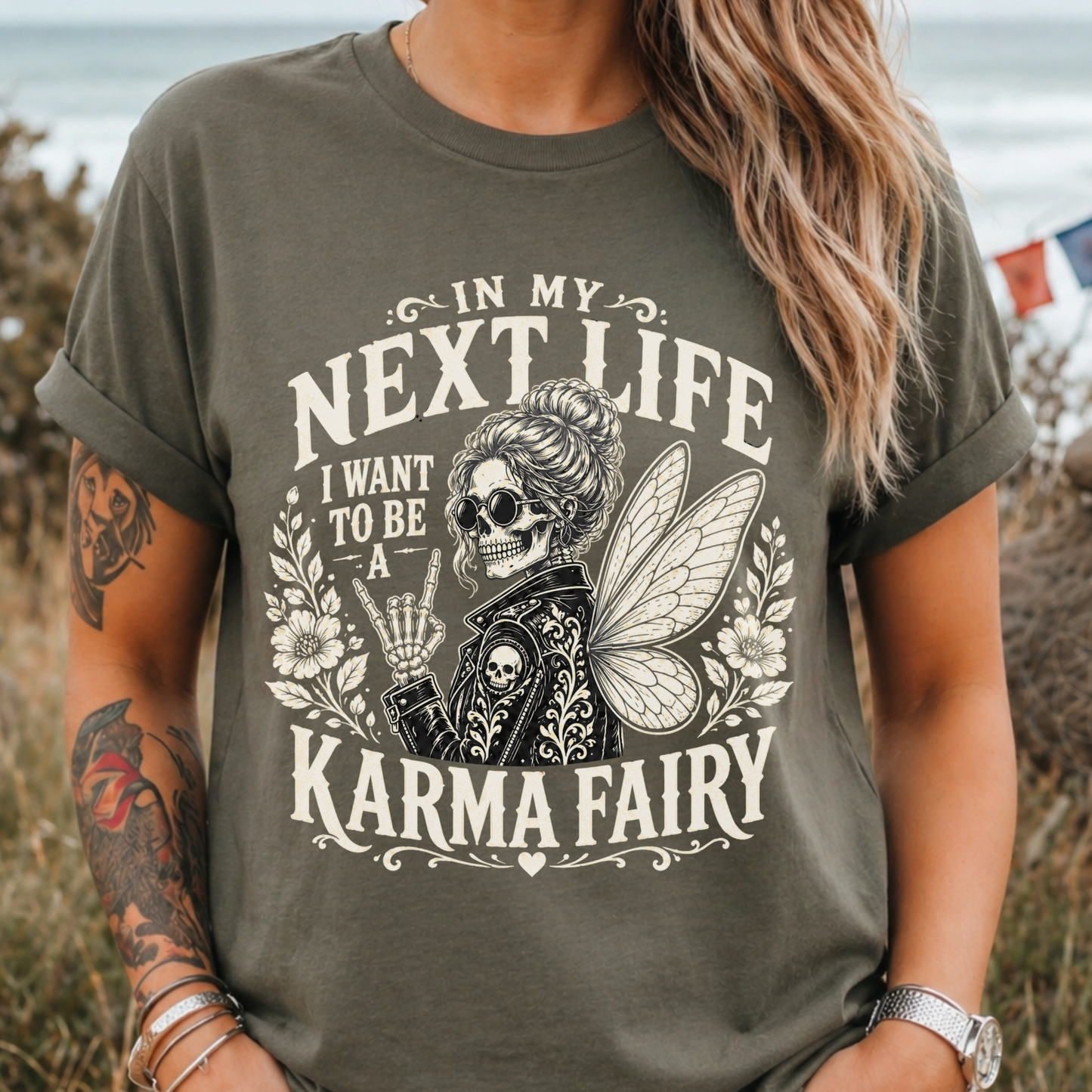 I Want to Be a Karma Fairy Skeleton T-Shirt