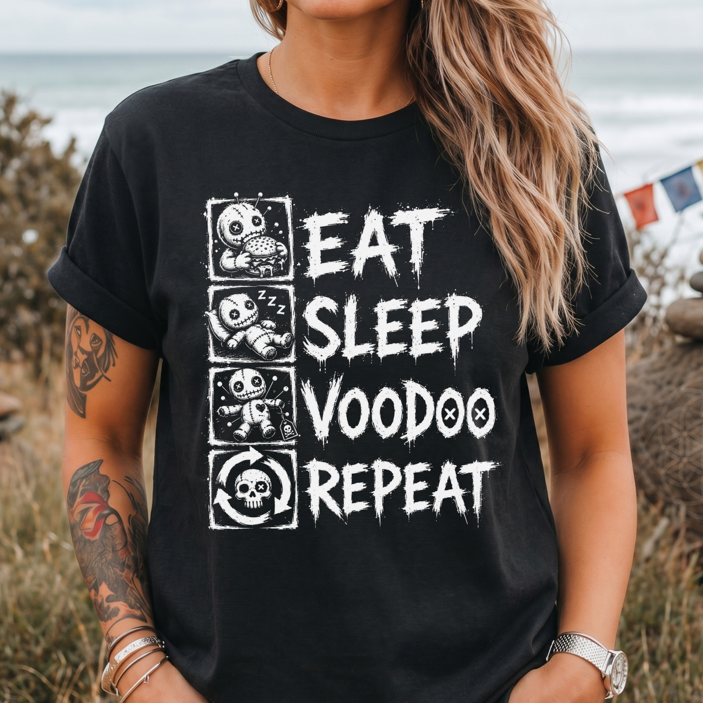 Eat Sleep Voodoo Repeat Humor T-Shirt