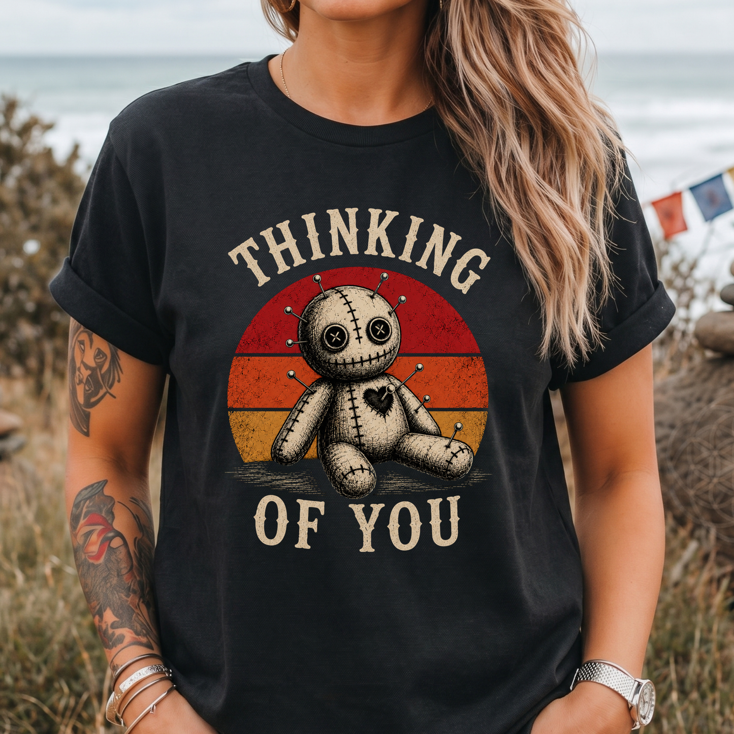 Voodoo Doll "Thinking of You" Humor T-Shirt
