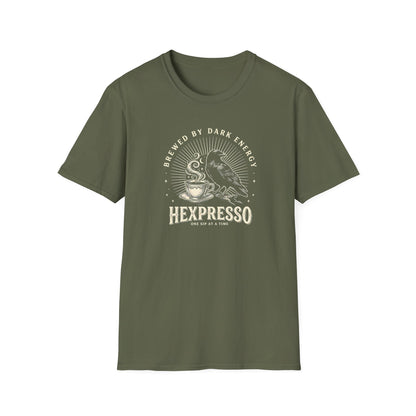 Hexpresso Coffee — 'Brewed by Dark Energy' | T-Shirt