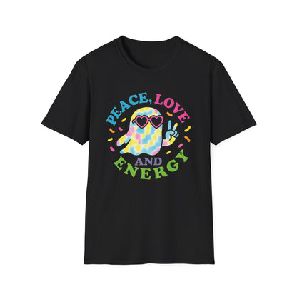 Peace, Love, and Energy | Colorful T-Shirt