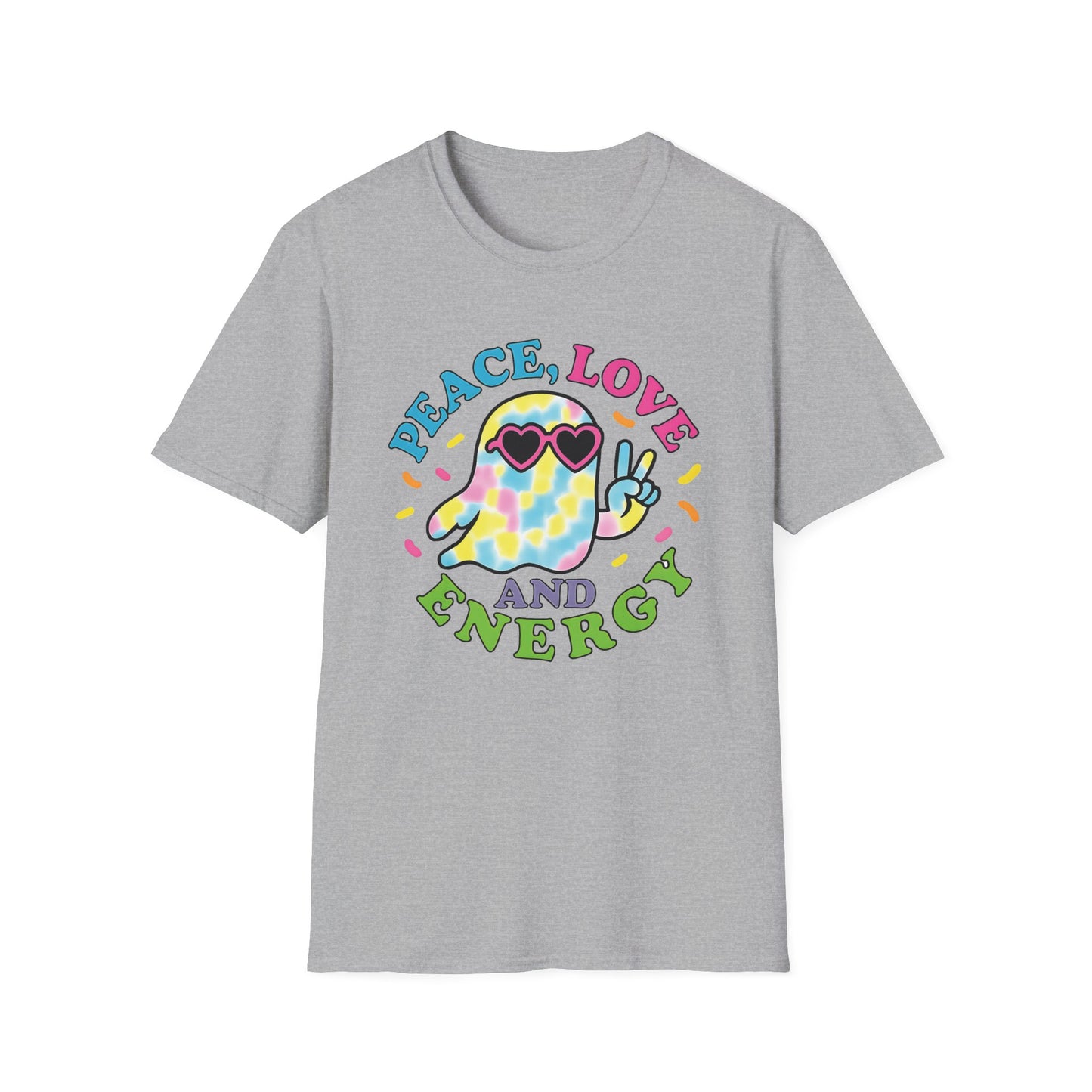 Peace, Love, and Energy | Colorful T-Shirt