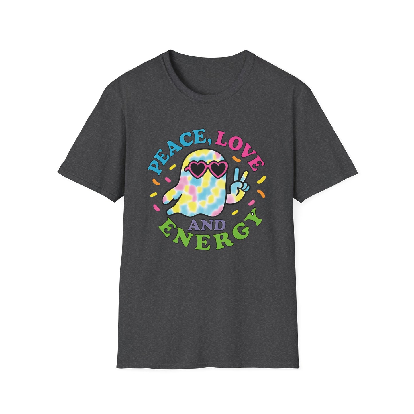 Peace, Love, and Energy | Colorful T-Shirt