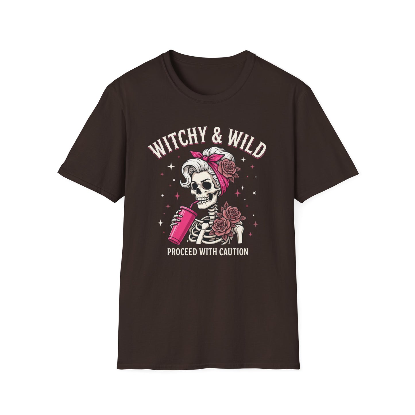 Witchy & Wild . Proceed With Caution | Funny T-Shirt