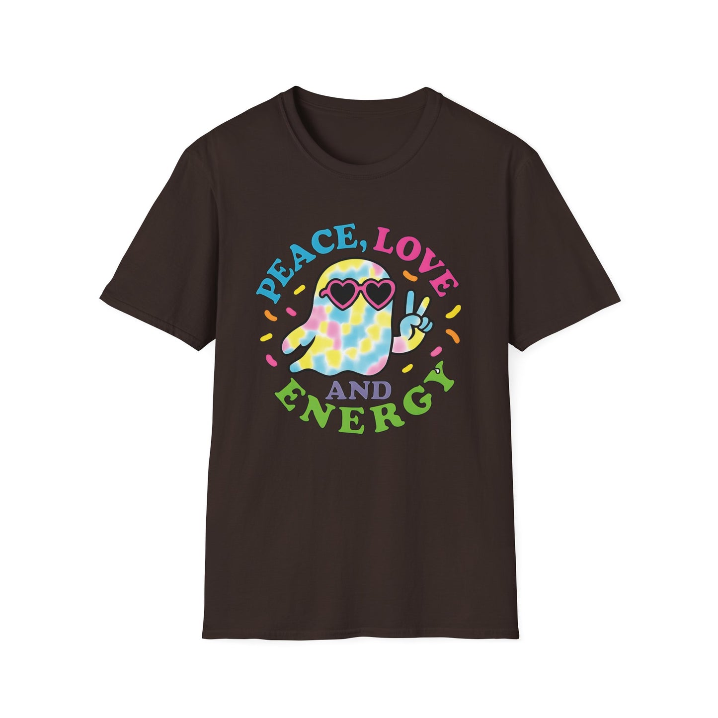 Peace, Love, and Energy | Colorful T-Shirt