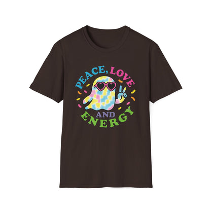 Peace, Love, and Energy | Colorful T-Shirt