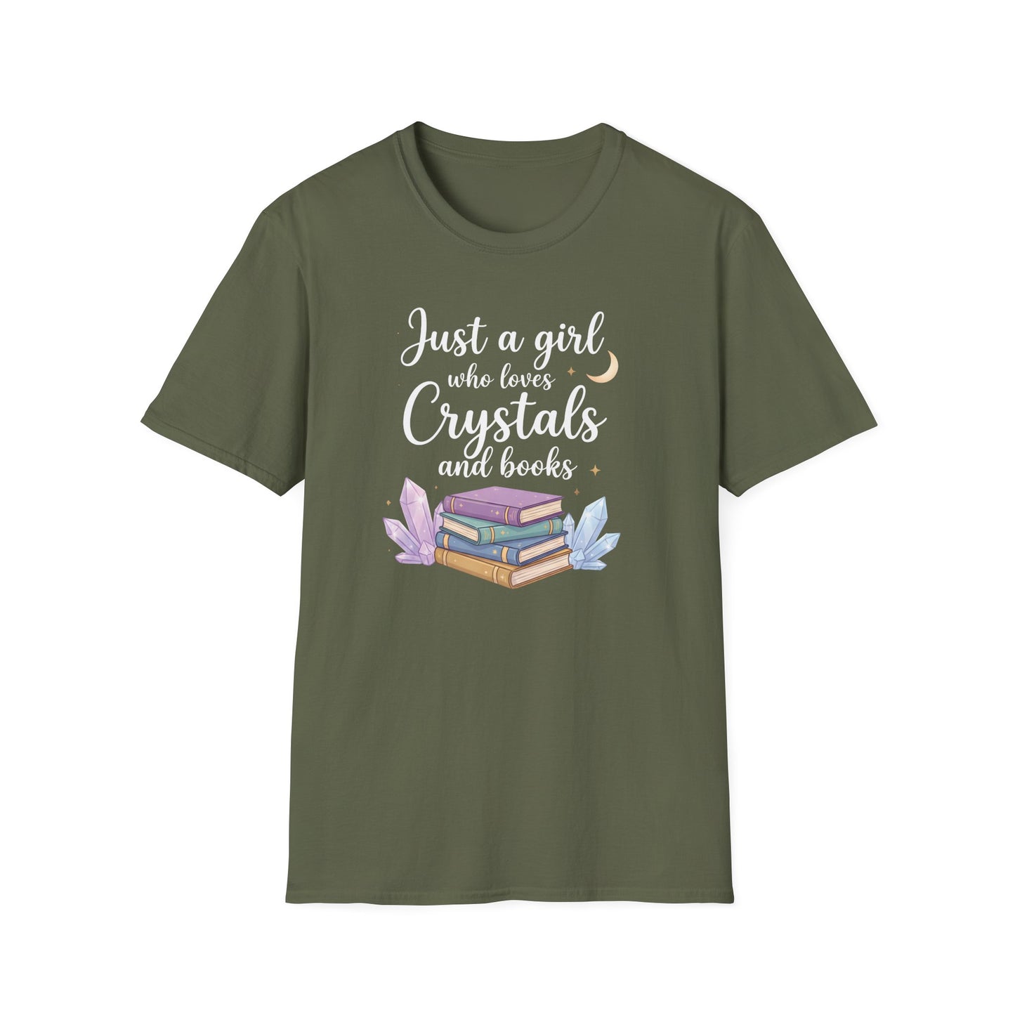 Just a Girl Who Loves Crystals and Books | Funny T-Shirt
