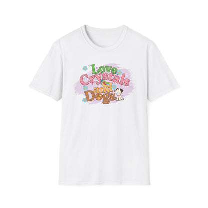 Love Crystals and Dogs | Cute T-Shirt