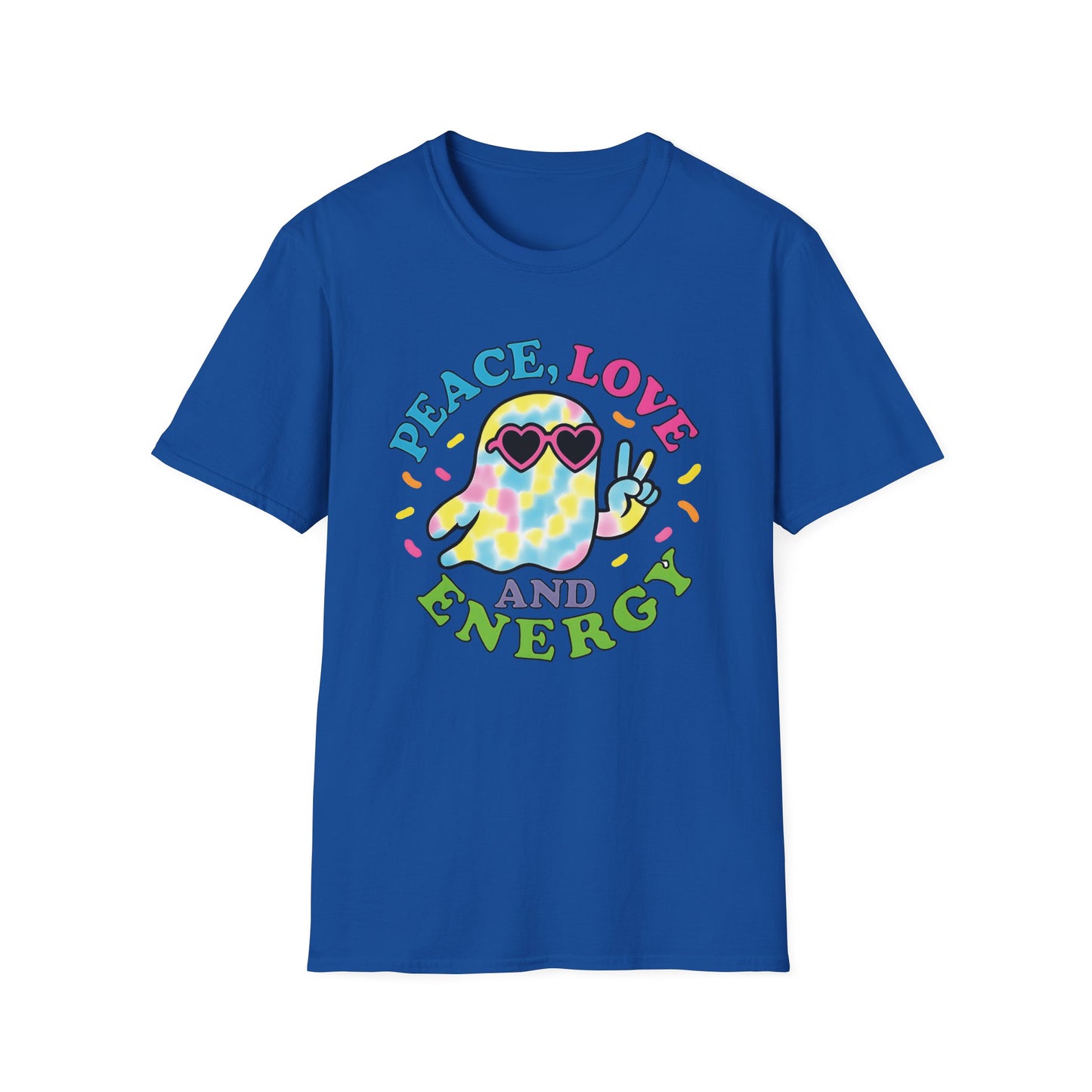 Peace, Love, and Energy | Colorful T-Shirt