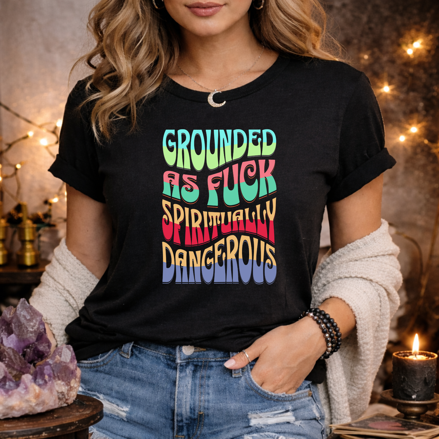 Grounded as Fu*k Spiritually Dangerous | Funny T-Shirt
