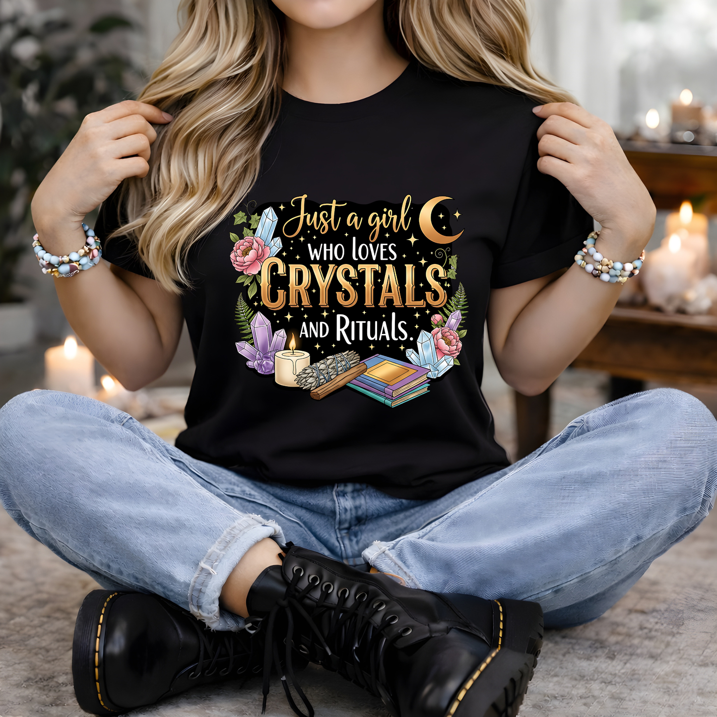 Just a Girl Who Loves Crystals and Rituals | Cute T-Shirt