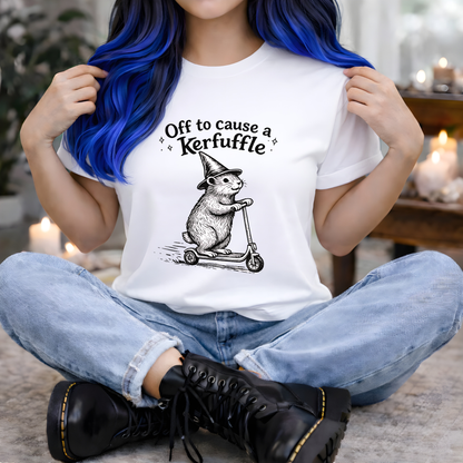 Off to Cause a Kerfuffle | Witchy Funny T-Shirt