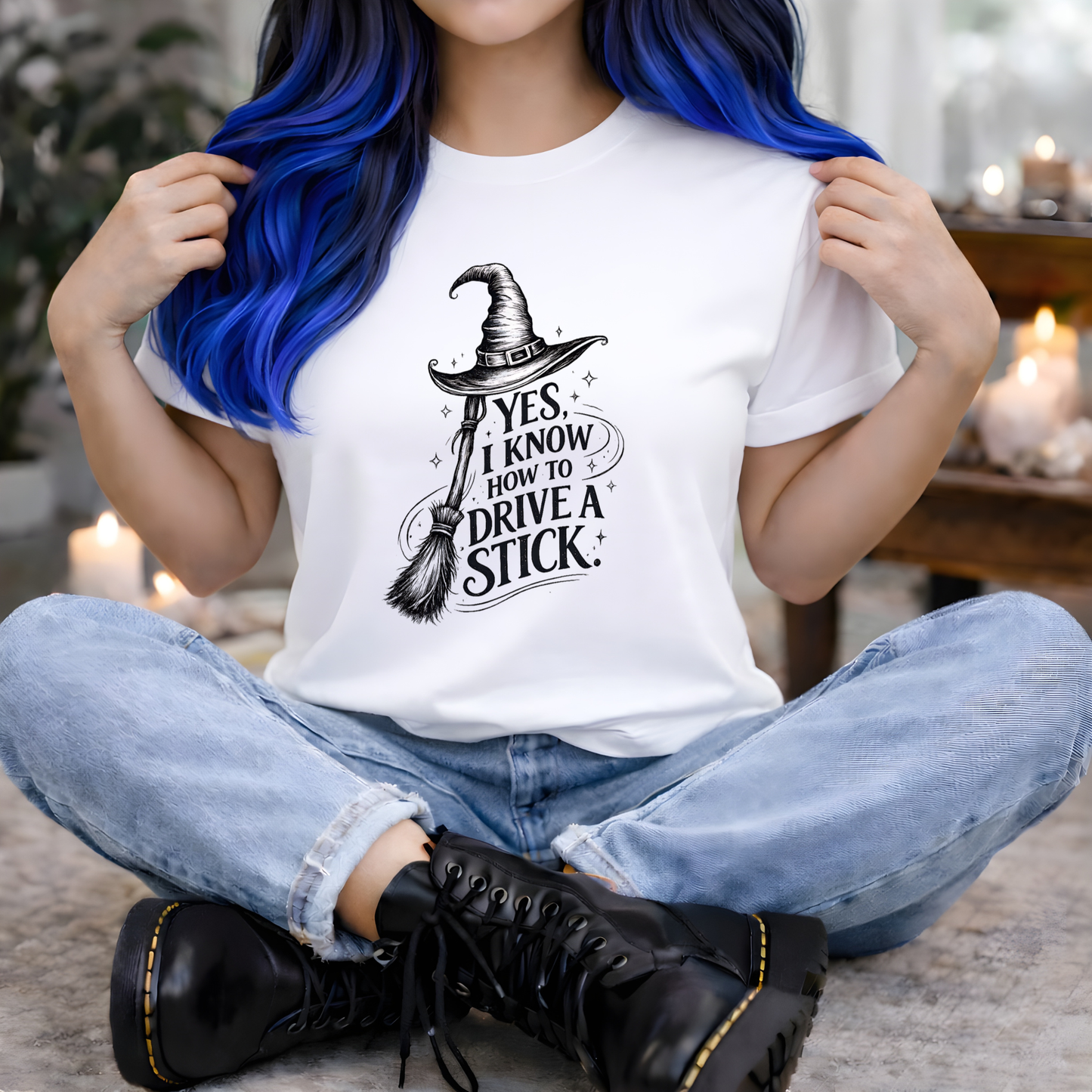 Yes, I Know How to Drive a Stick | Witchy T-Shirt