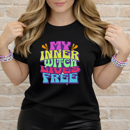 My Inner Witch Lives Free | Funny T-Shirt
