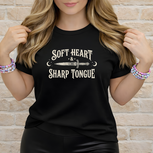 Soft Heart Sharp Tongue | Funny T-Shirt