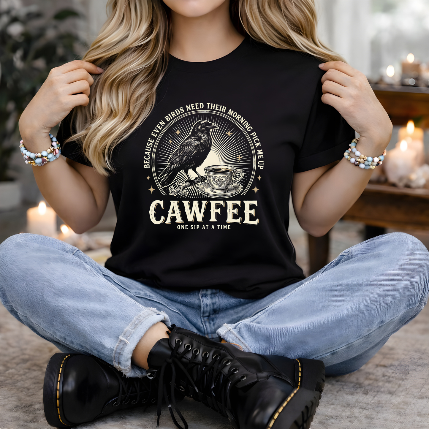 Cawfee Raven | Coffee T-Shirt