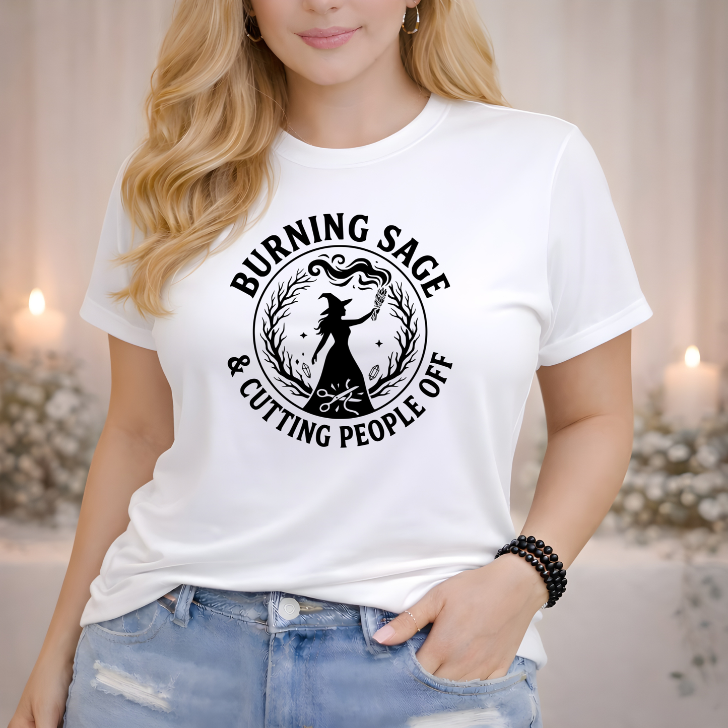 Burning Sage & Cutting People Off | Funny T-Shirt