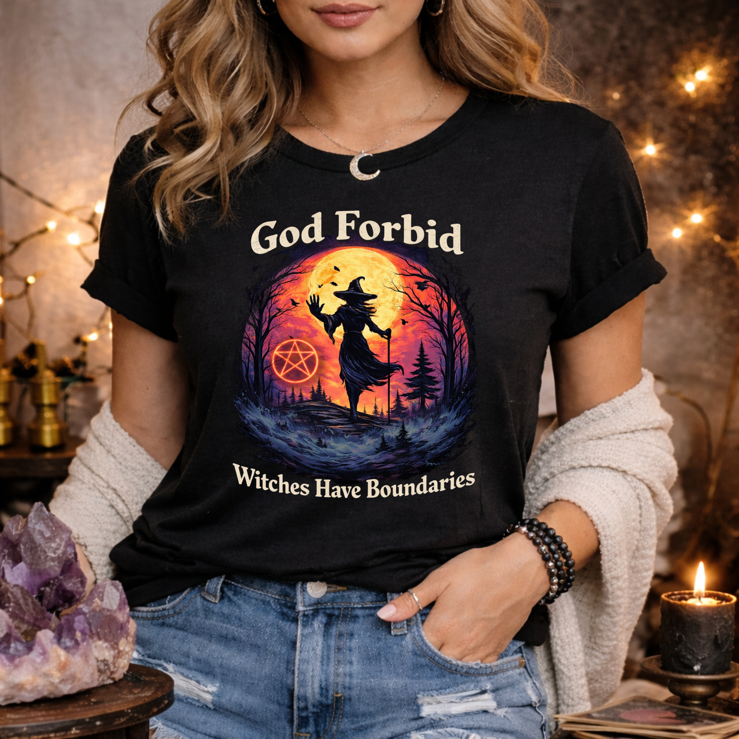 God Forbid — Witches Have Boundaries | Witchy T-Shirt