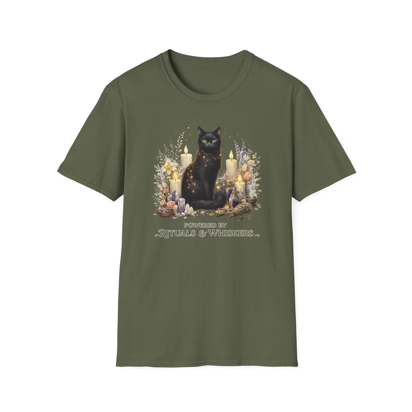 Powered By Rituals & Whiskers | Funny T-Shirt