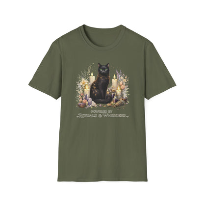 Powered By Rituals & Whiskers | Funny T-Shirt