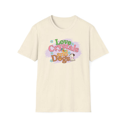 Love Crystals and Dogs | Cute T-Shirt