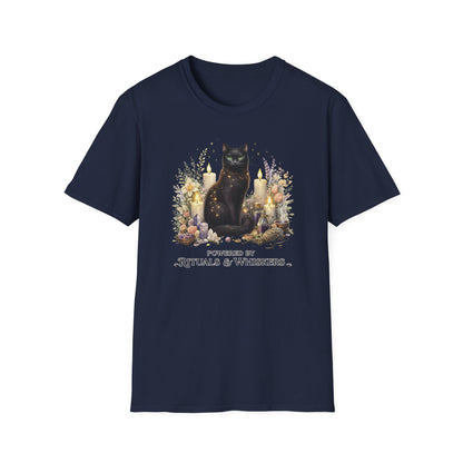 Powered By Rituals & Whiskers | Funny T-Shirt
