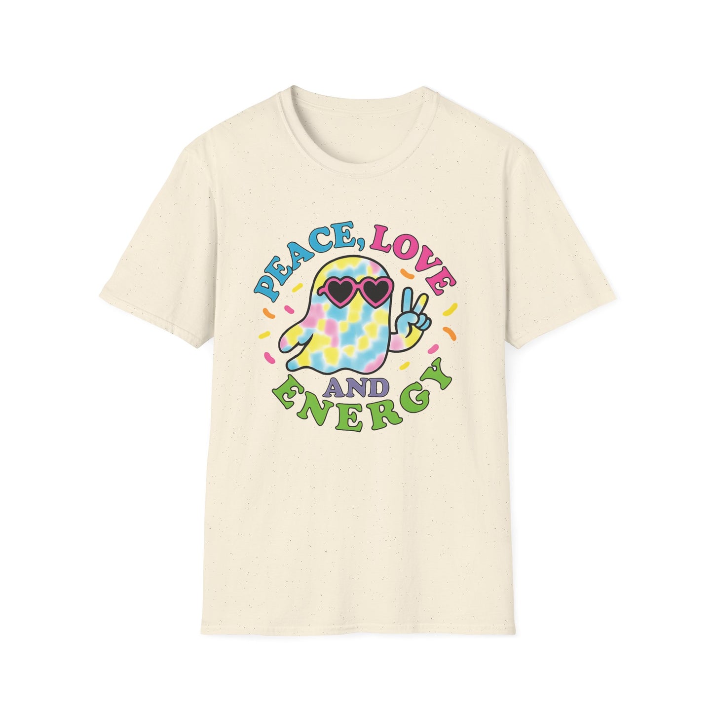 Peace, Love, and Energy | Colorful T-Shirt