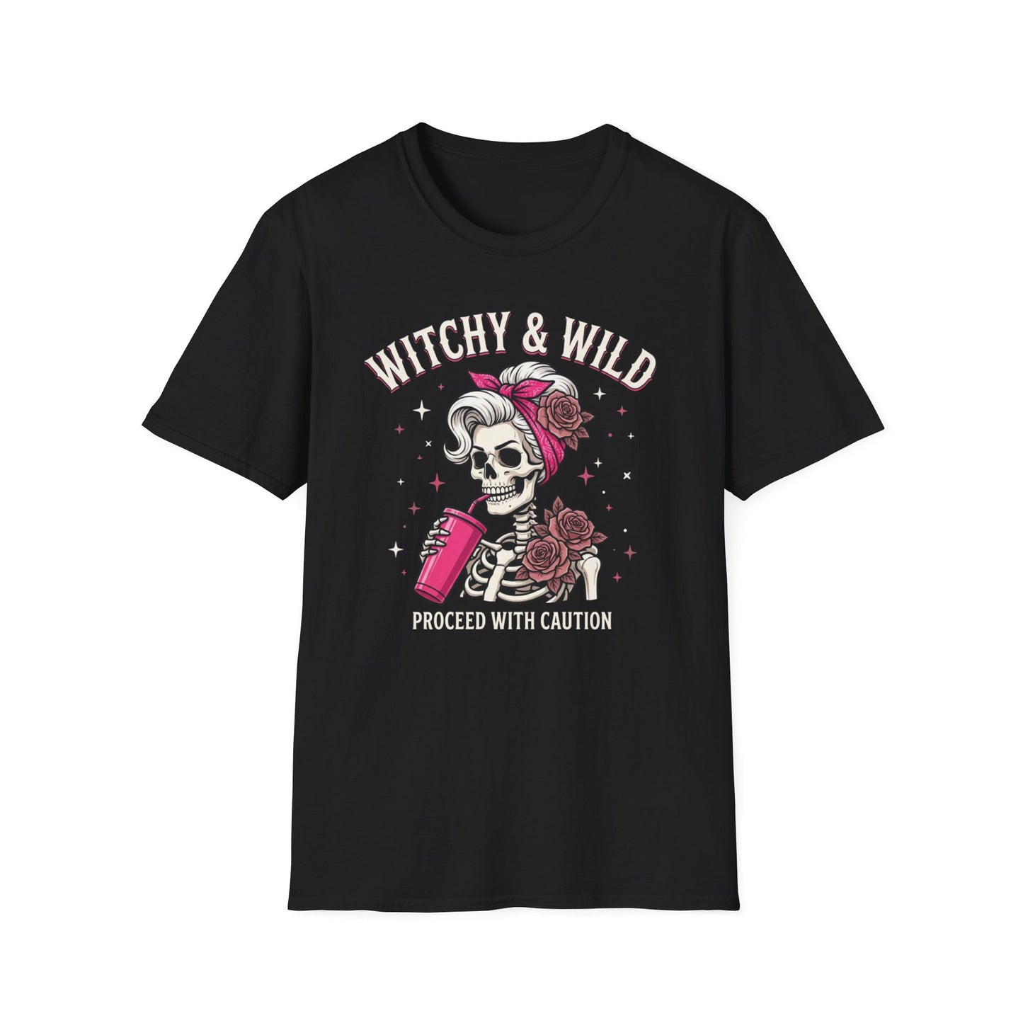 Witchy & Wild . Proceed With Caution | Funny T-Shirt