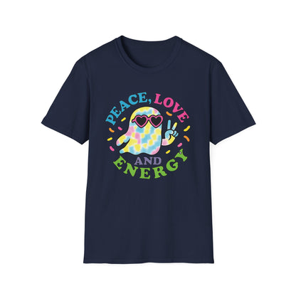 Peace, Love, and Energy | Colorful T-Shirt