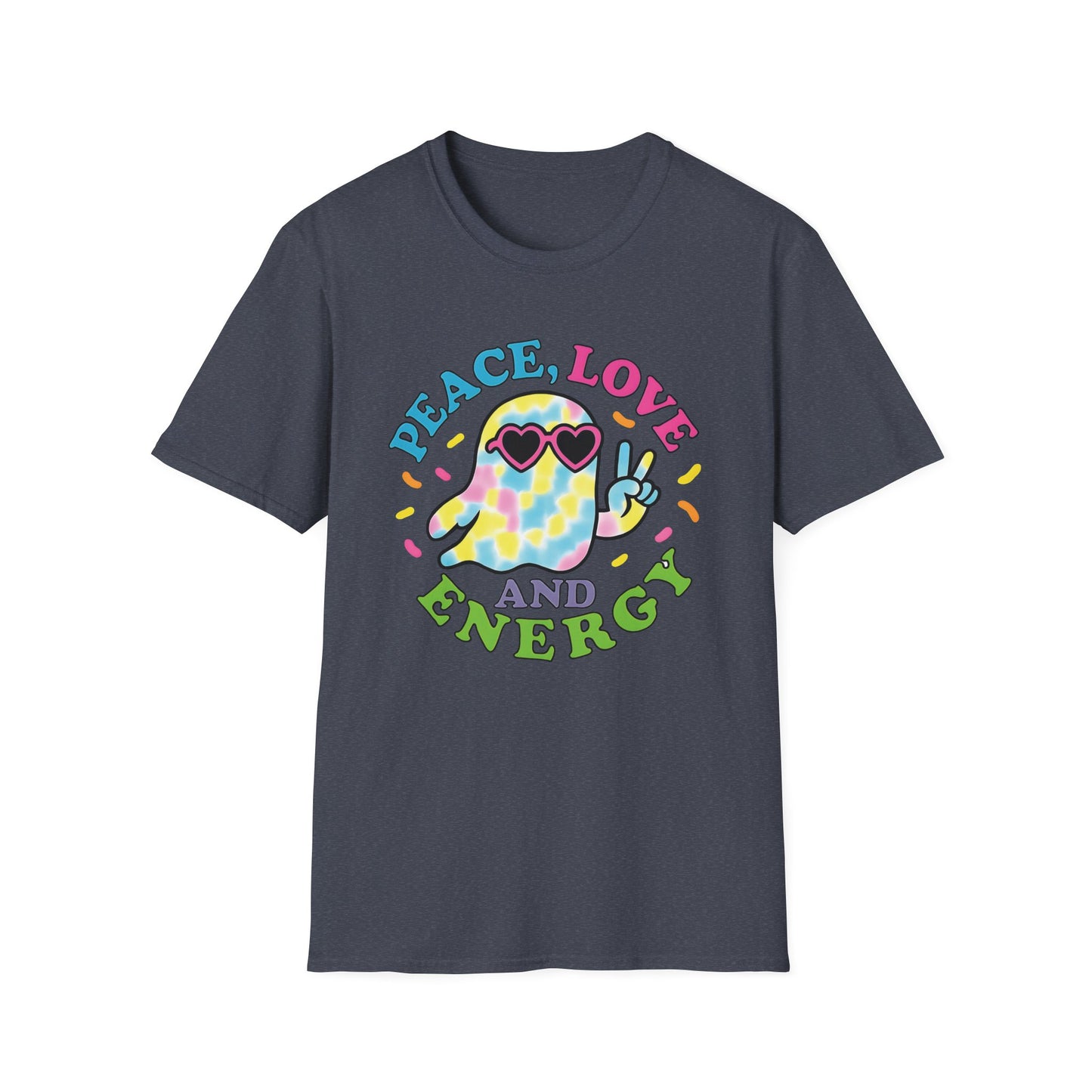 Peace, Love, and Energy | Colorful T-Shirt