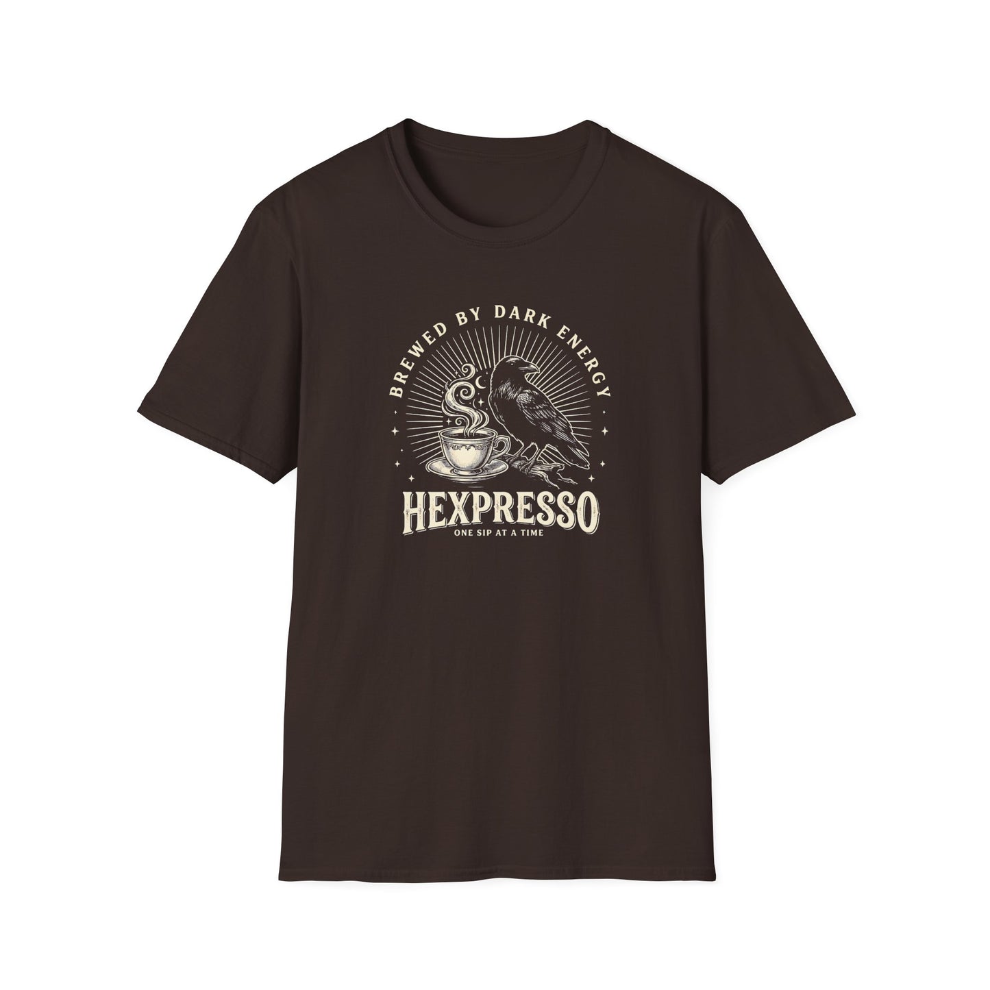 Hexpresso Coffee — 'Brewed by Dark Energy' | T-Shirt