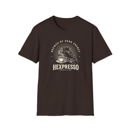Hexpresso Coffee — 'Brewed by Dark Energy' | T-Shirt