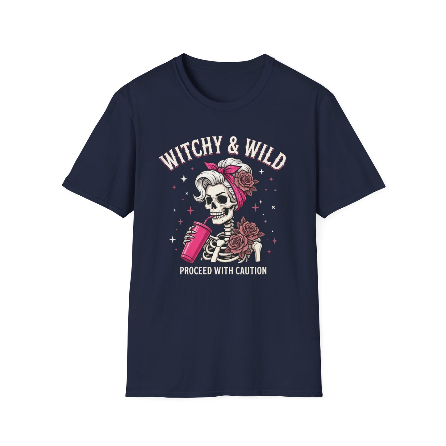 Witchy & Wild . Proceed With Caution | Funny T-Shirt