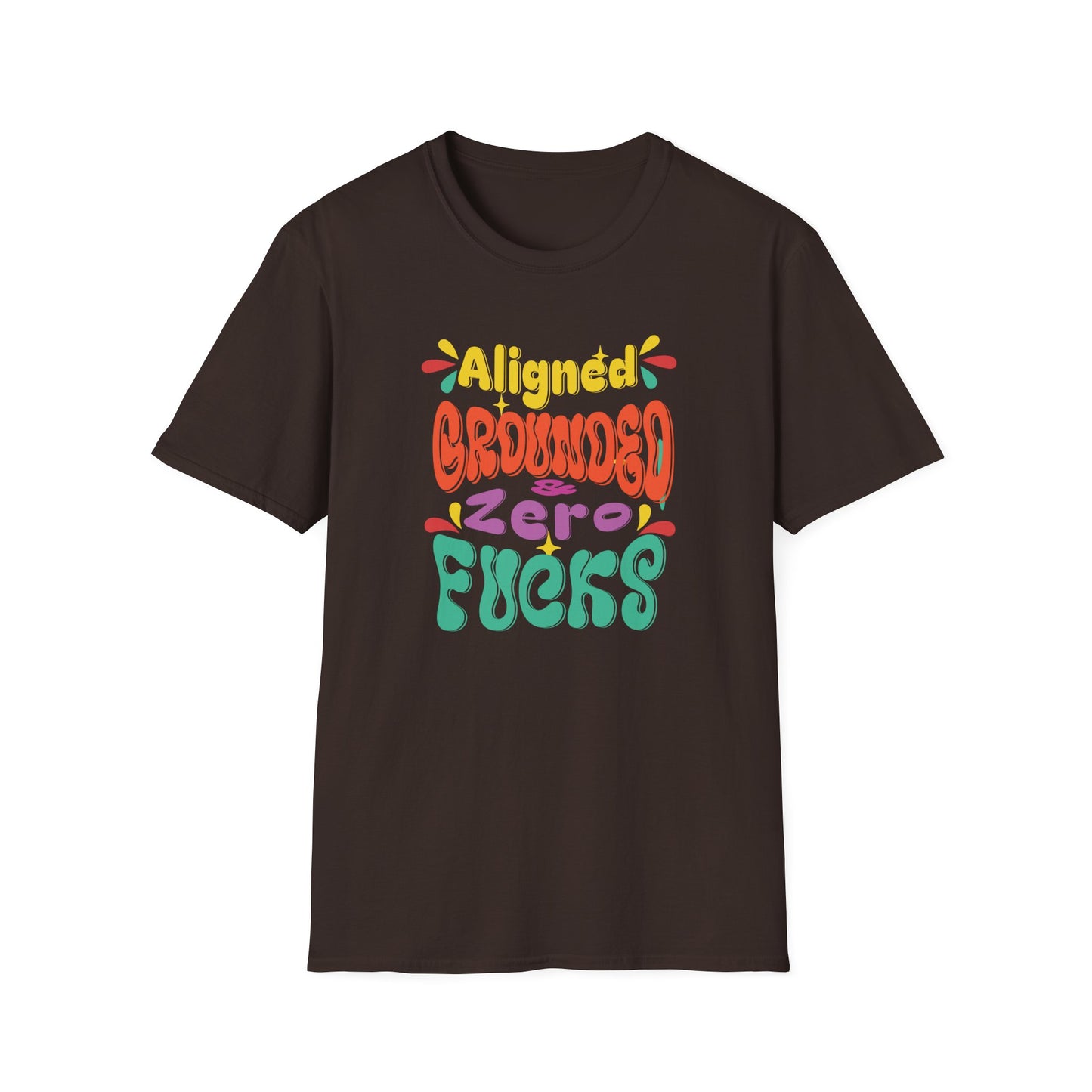 Aligned Grounded Zero Fucks | Funny T-Shirt