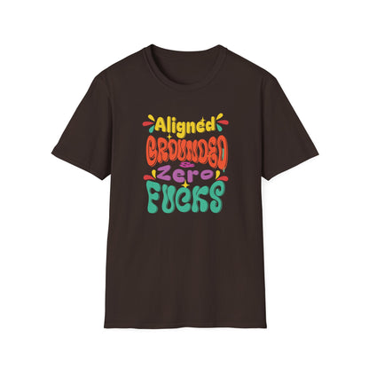 Aligned Grounded Zero Fucks | Funny T-Shirt