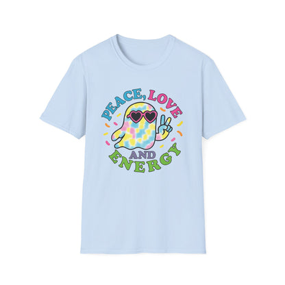 Peace, Love, and Energy | Colorful T-Shirt