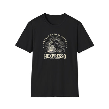Hexpresso Coffee — 'Brewed by Dark Energy' | T-Shirt