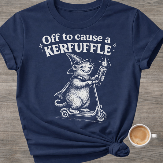 Off to Cause a Kerfuffle" Cheeky Rat T-Shirt