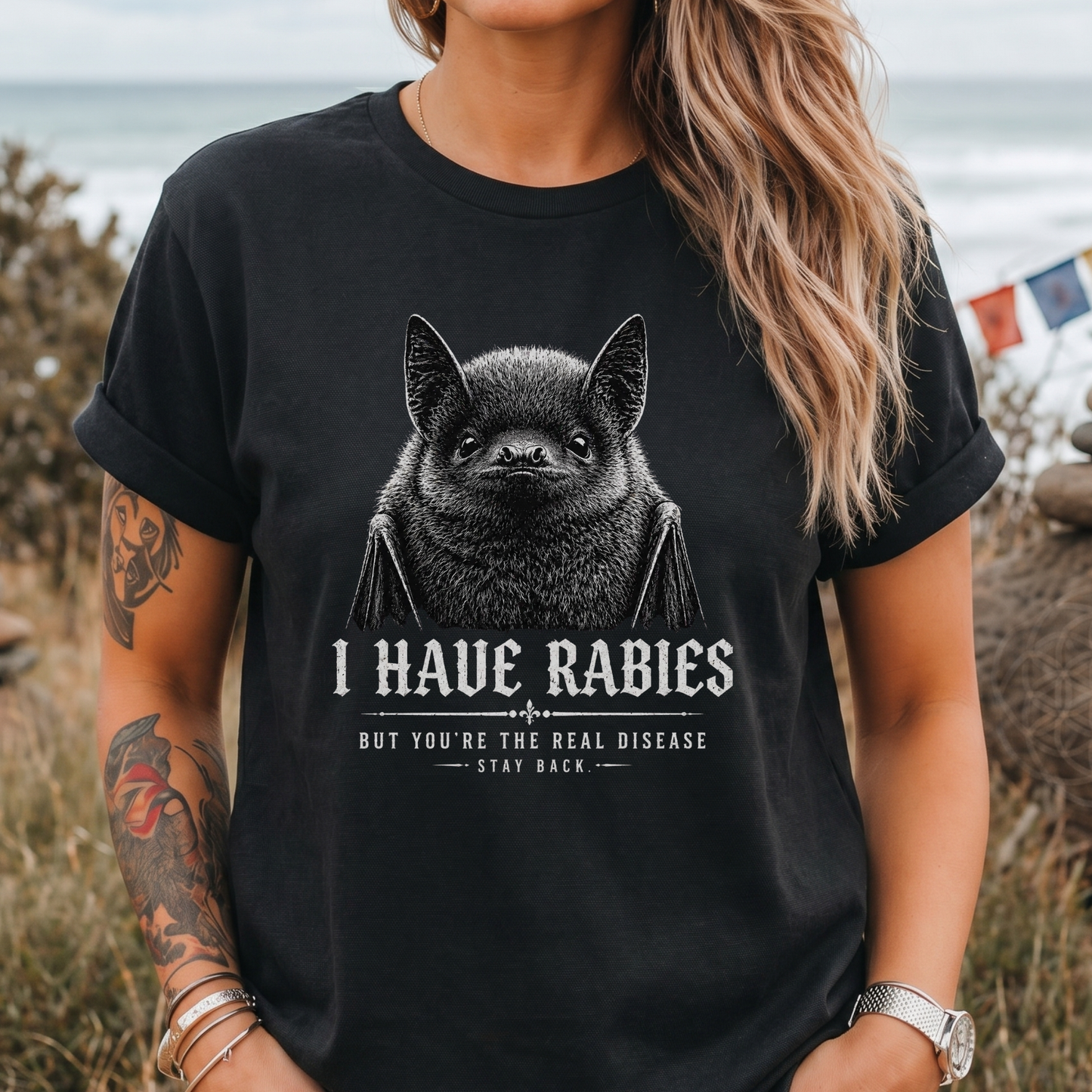I Have Rabies Bat Graphic T-Shirt