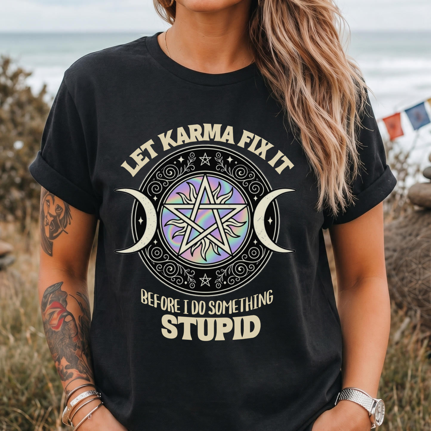 Before I Do Something Stupid Karma T-Shirt