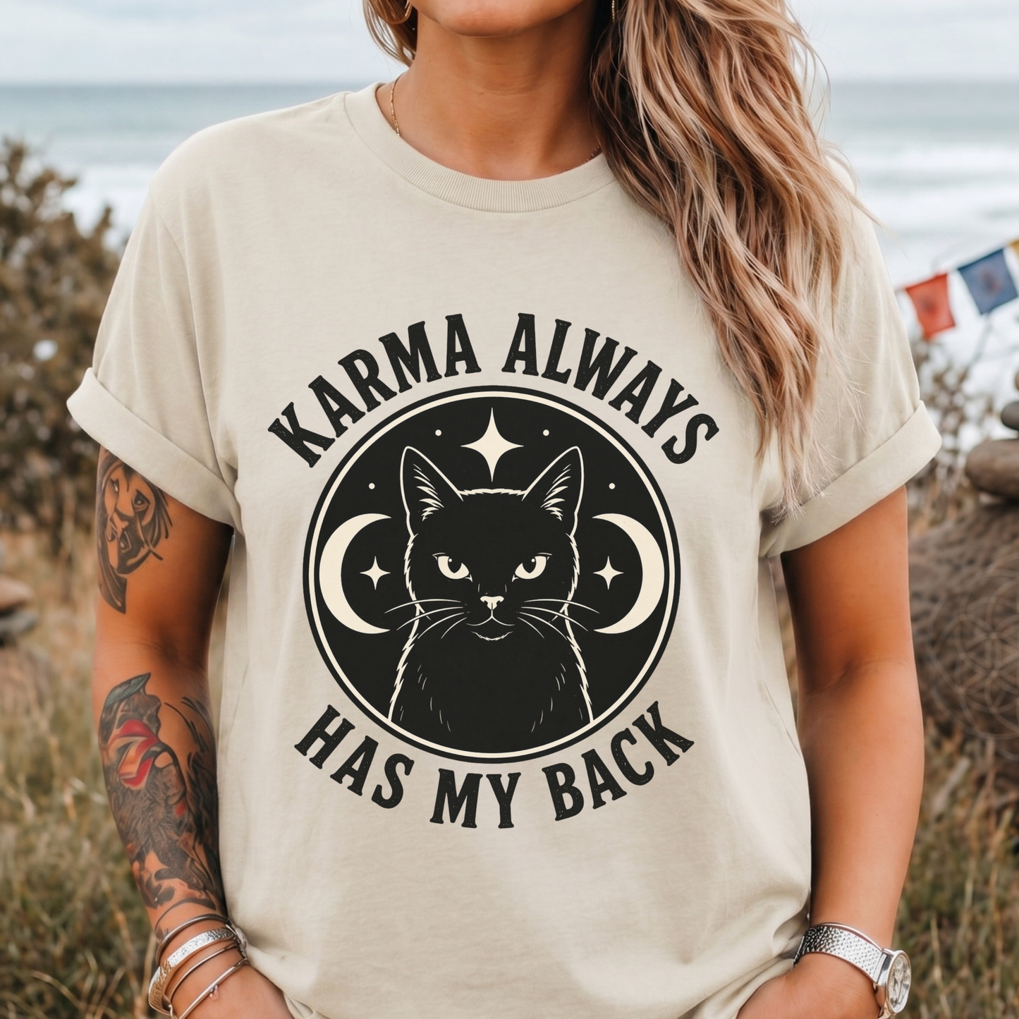 Karma Always Has My Back Cat T-Shirt