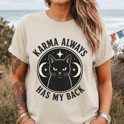 Karma Always Has My Back Cat T-Shirt