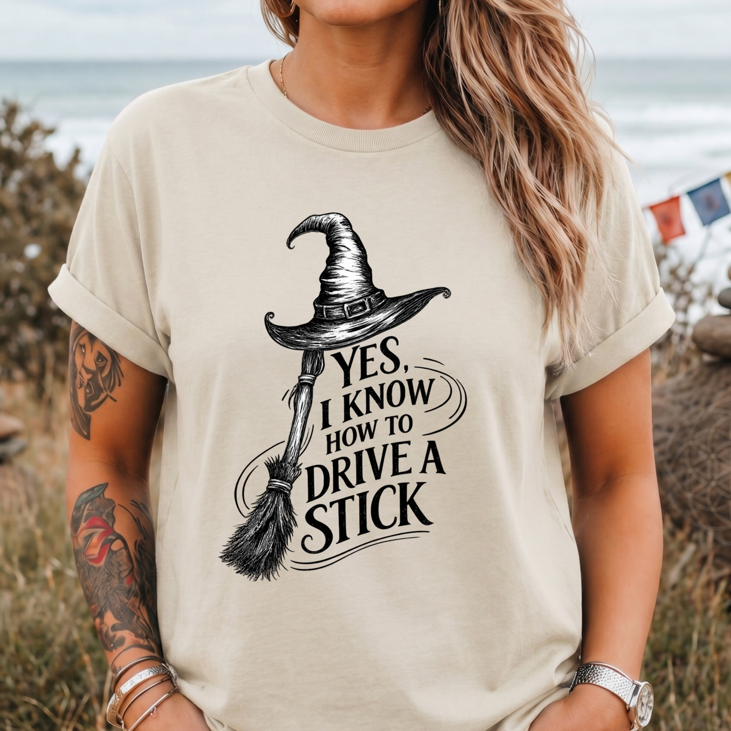 Yes, I Know How to Drive a Stick Witchy T-Shirt