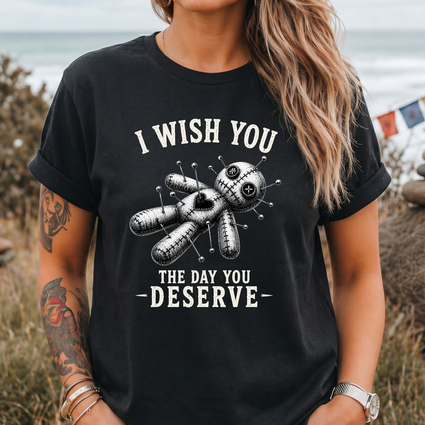 I Wish You Voodoo Doll T‑Shirt