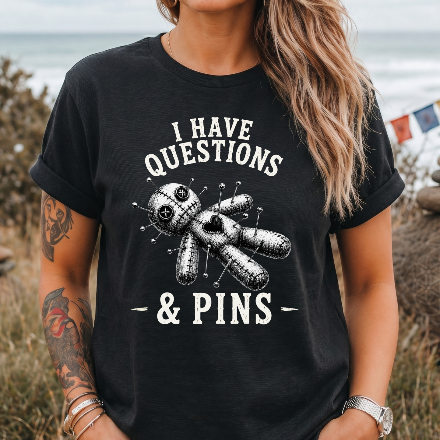 I Have Questions & Pins T-Shirt
