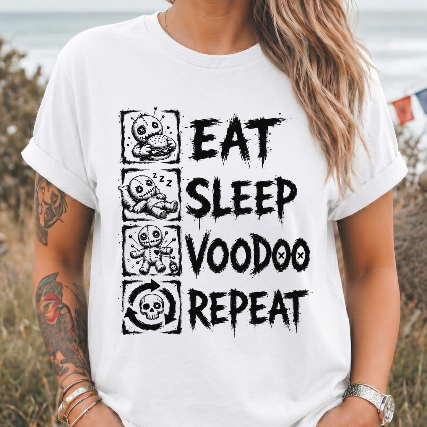 Eat Sleep Voodoo Repeat Funny T-Shirt