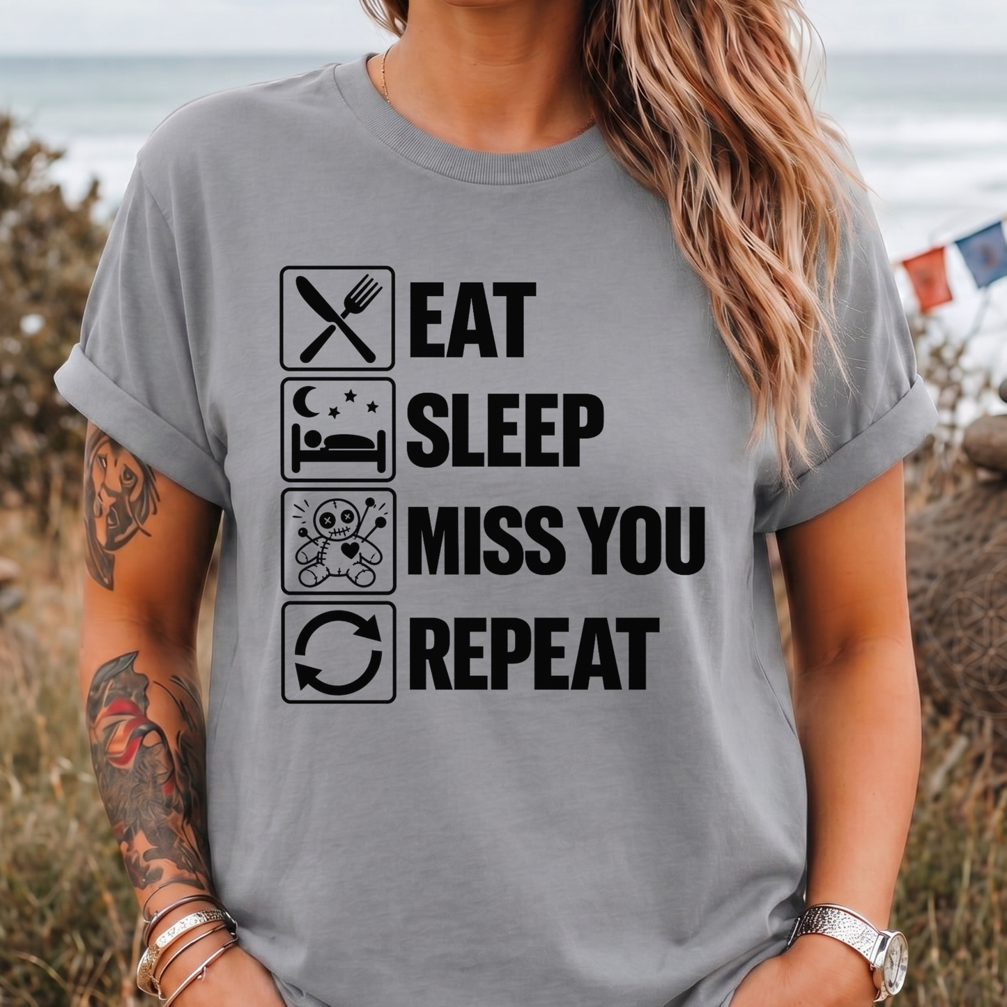 Eat . Sleep . Miss . You . Repeat T-Shirt