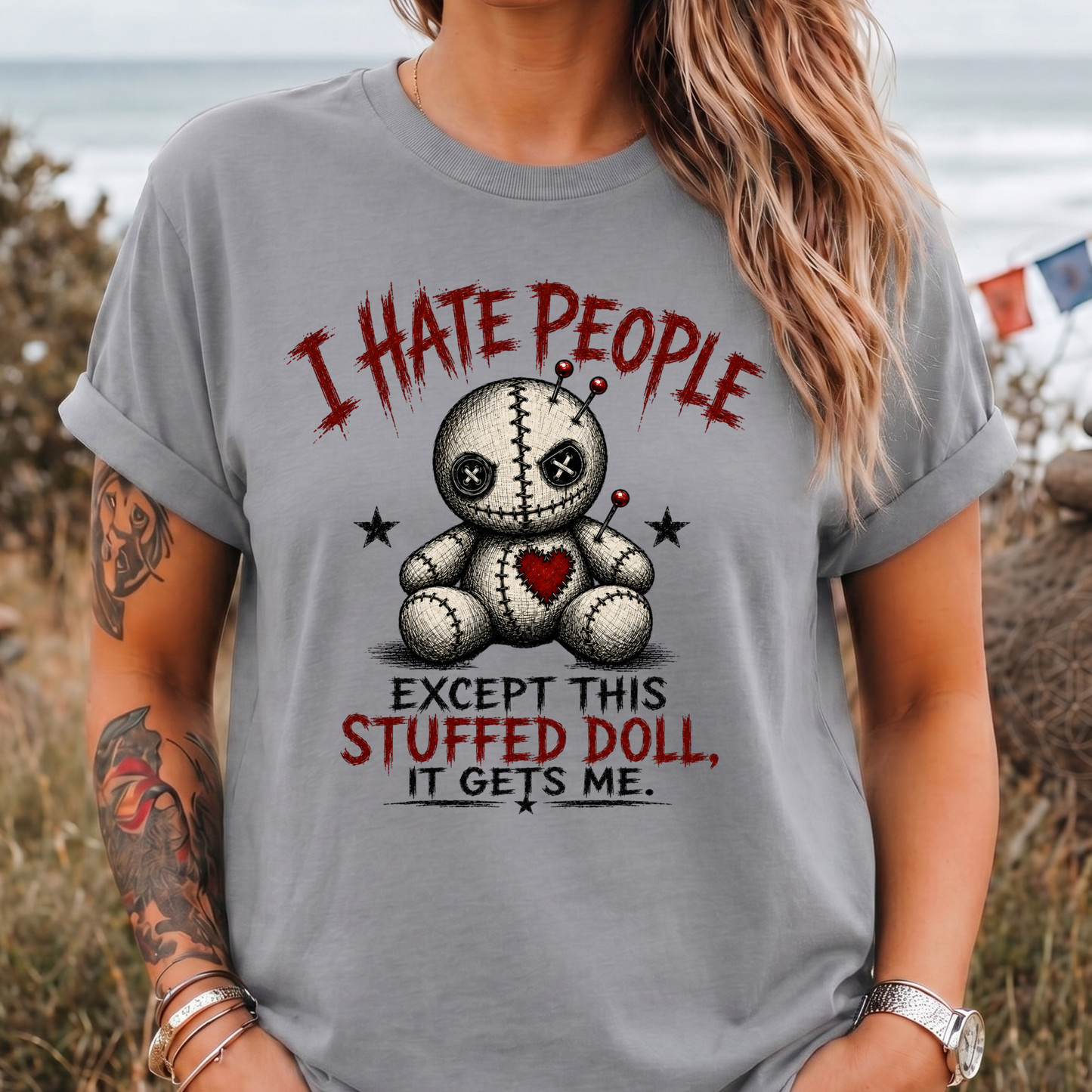 "I Hate People" Voodoo Doll T-Shirt (Except This Stuffed Doll)
