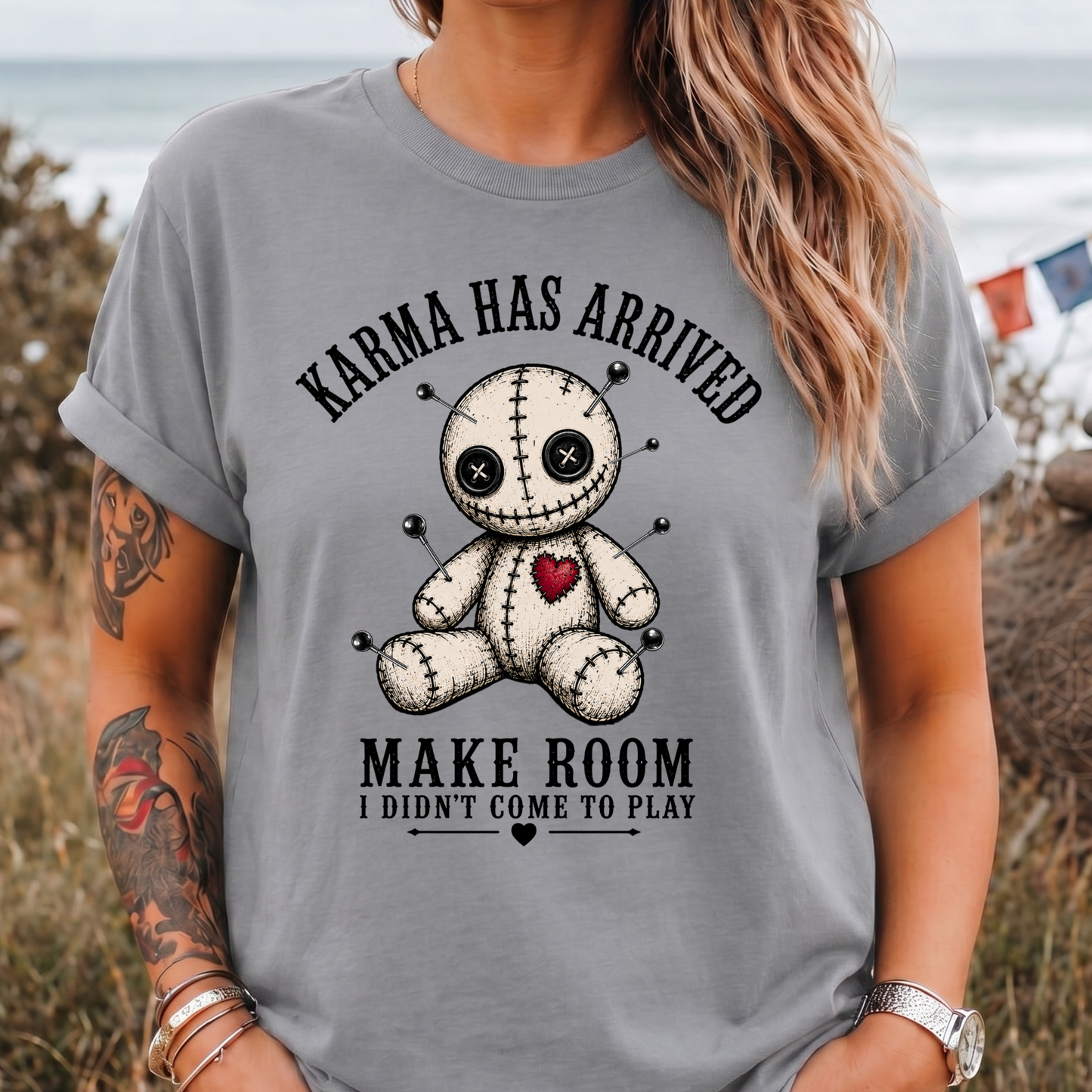 Karma Has Arrived - Voodoo Doll T-Shirt