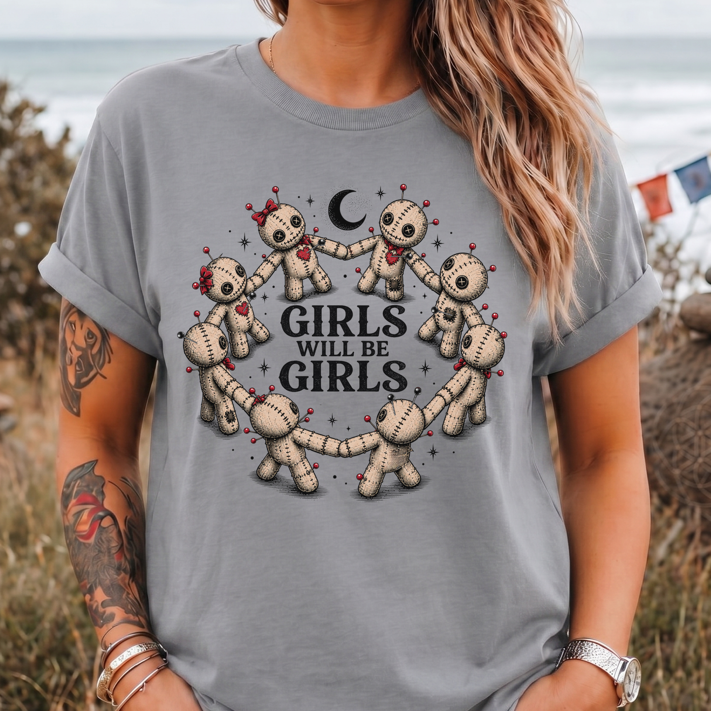 Girls Will Be Girls Voodoo Doll T-Shirt